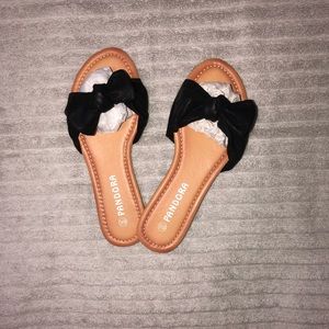 Pandora Black Butterfly Sandals